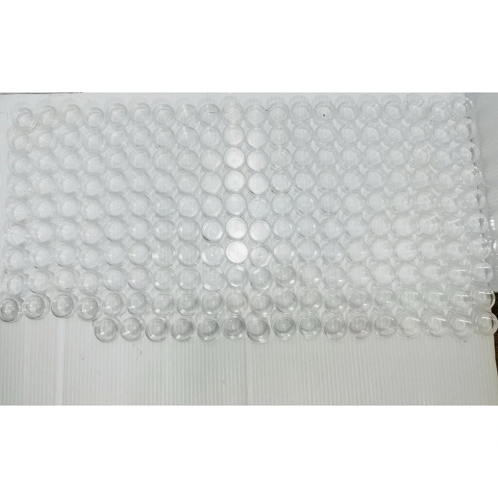 Makeup Sample Containers Screw On Lids (196) Plastic Containers Clear Lids Small